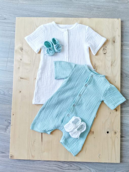 Summersuit din muselina organica pentru copii - imagine 2
