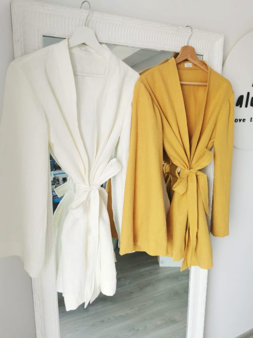 [Preloved]Kimono din In Sadie - Mustard - imagine 3