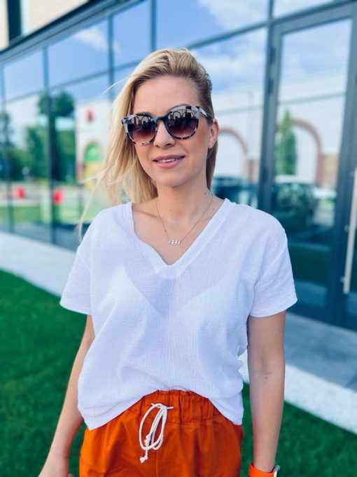 Set pentru femei din bumbac si in  - Orange - imagine 3